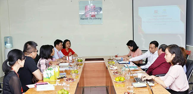 Trường Hanoi Academy tiếp đoàn đại biểu Đại học Khoa học và Kỹ thuật Quốc gia Pingtung, Đài Loan 7 HA tiep dai bieu DH PingTung 2