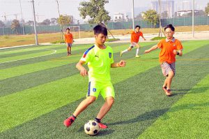 Giao hữu bóng đá giữa Hanoi Academy vs SIS
