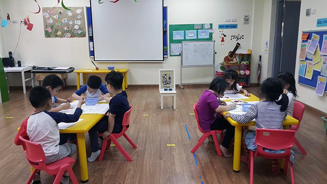 Học sinh độ tuổi tiền Tiểu học Hanoi Academy với không gian sáng tạo