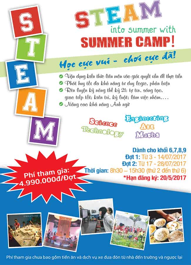 Chương trình hè THCS 2017 &#8211; Steam Summer Camp!