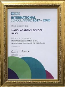 Hanoi Academy nhận Danh hiệu trường học hợp tác quốc tế tích cực