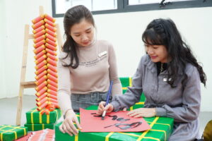 Công tác chuẩn bị cho sự kiện Tết Tân Sửu tại trường Mầm Non Hanoi Academy