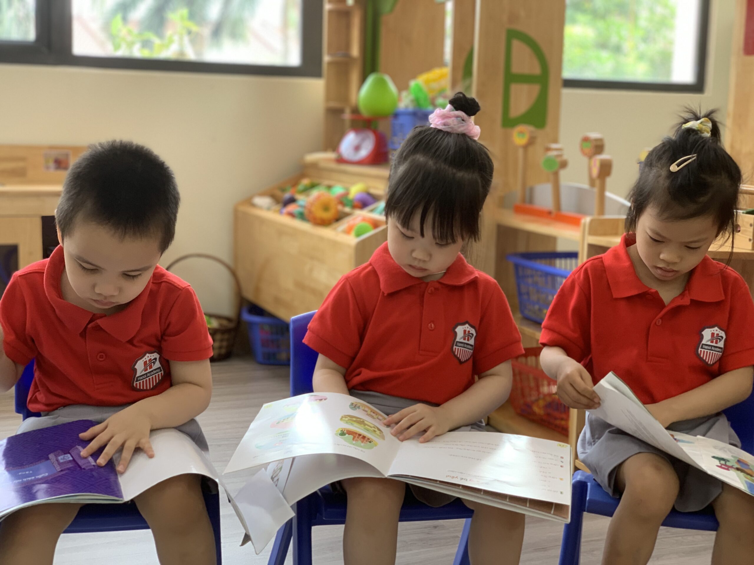 Không gian đọc sách tuyệt vời của các bạn nhỏ trường MN Hanoi Academy