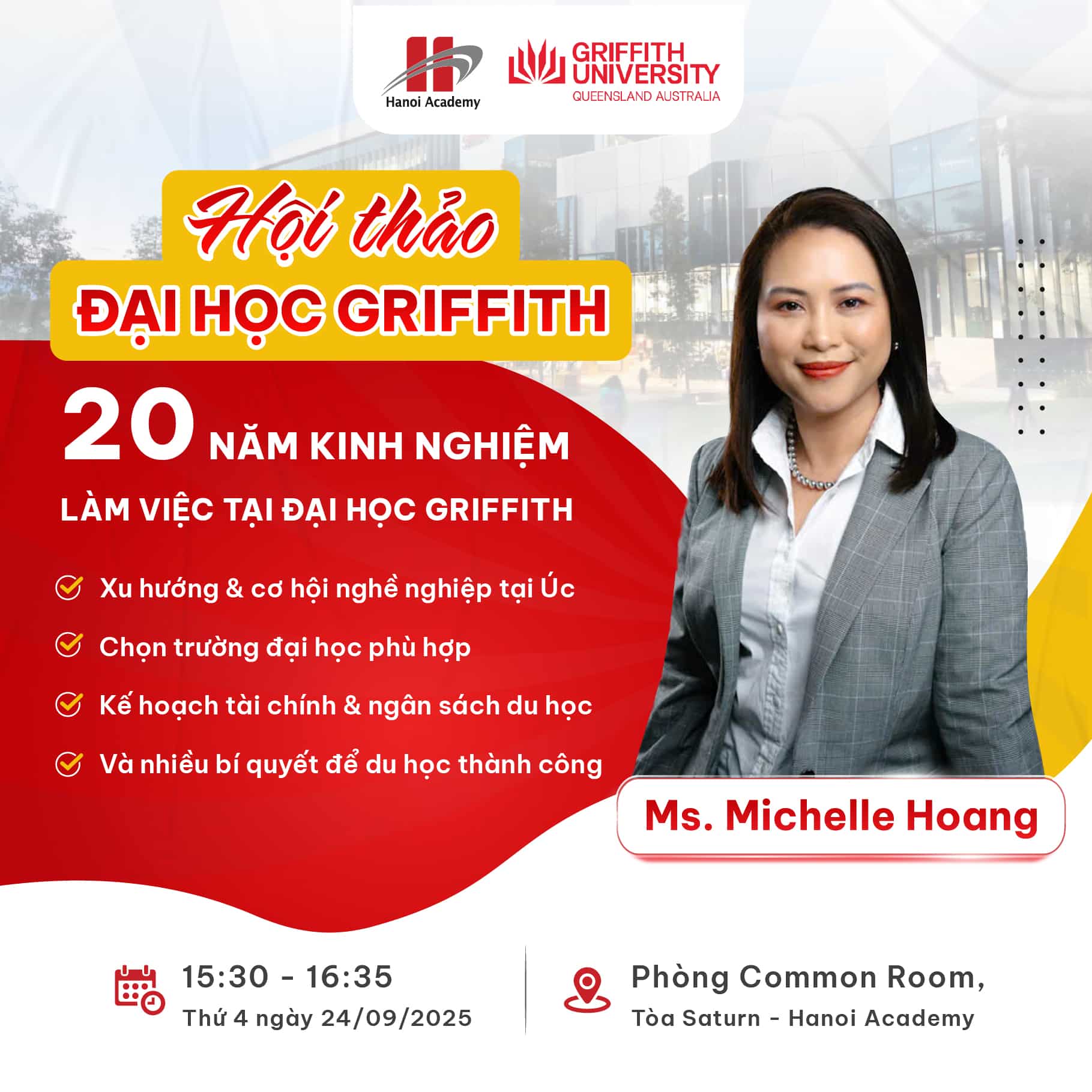 Hội thảo Du học Úc cùng Griffith University tại Hanoi Academy